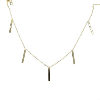 China TRENDY Promotion Gold Color 5pcs Mini Extended Necklace Bar Charm Necklace For OL Lady Women Fashion Jewelry for sale