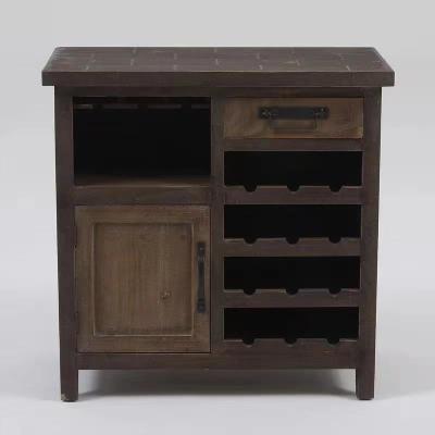 China Traditional WOODEN CABINET WITH WINE RACK, DOOR AND DRAWER LIVING ROOM HOUSEHOLD FURNITURE for sale