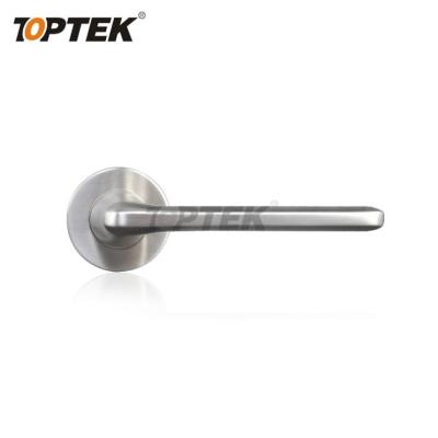 China High quality door handle stainless steel morden style door handle silver metal hardware high level handle for interior door for sale