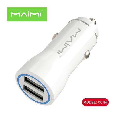 China New Maimi China-chic CC114 12W, 5V 2.4A dual port car charger, blue atmosphere lamp, wholesale by manufacturer for sale