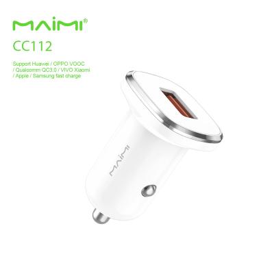 China New China-chic QC3.0USB Maimi CC112 fast car charger for smart charger adapter car phone fastcharger VOOC FCP CAF super fast charging protocol for sale