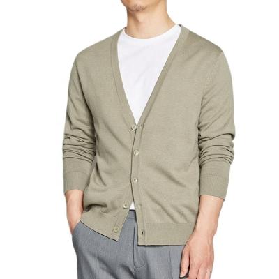 China 2020 Anti-wrinkle Men's V-Neckline Long Sheath Casual Spring Autumn Light Weight Sweater Knitwear Classic Men's Clothing Sweater Cardigan for sale