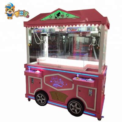 China Metal Cabinet With Coin Operated Toy Crane Doll Claw Machine Car Paint Milk Truck Game Machine Customized for sale