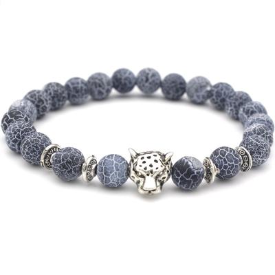 China CLASSIC factory wholesale men's leopard beaded bracelets concise head and atmospheric beads for bracelet for sale