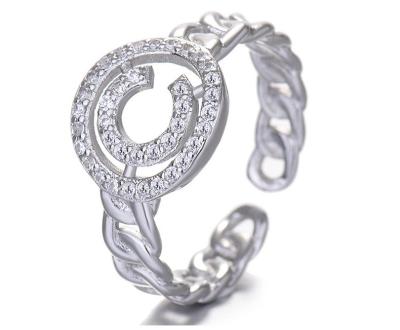 China Trend Recommend Safe Women's Jewelry Rings Beautiful S Letter Ring Wholesale for sale