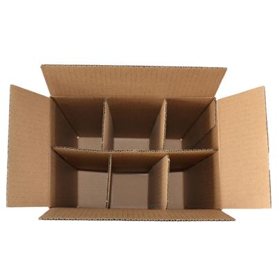 China Recyclable Custom Printed Cardboard Large Capacity Corrugated Shipping Packaging Wine Cardboard Box With Inner Paper Tray for sale