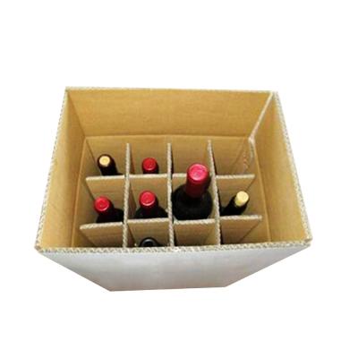 China Recyclable Custom Printed 12 Bottle Collapsible Corrugated Mailing Wine Box With Dividers for sale