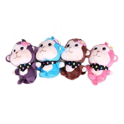 China Wholesale 10cm Cotton New Cute Monkey Stuffed Plush Toys Baby Pendants Key Chain Animal Gift For Girls for sale