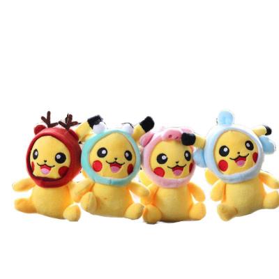 China Wholesale Hot Cotton Pikachu Stuffed Plush 4inch Animal Toy Dolls Pendants Keychain Party Gifts For Kids for sale