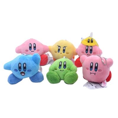 China Wholesale 8cm Cotton Fashion Cute Kirby Plush Toys Pink Green Colorful Kirbi Stuffed Dolls Key Chains Small Pendants Gifts Keychain for sale