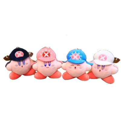 China Wholesale 10cm Fashion Cute Anime Kirby Plush Toys Pink Star Kirbi Cotton Stuffed Dolls Keychain Pendants Small Gifts For Kids for sale