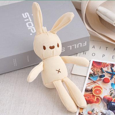 China 18CM Long Cotton Plush Key Chain Wholesale Rabbit Stuffed Bag Pendants Wedding Bouquet Decoration Toys for sale