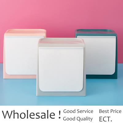 China Wholesale wall mounted kitchen stocked Non-trace hanging hot sale stocked rectangular plastic kitchen dask trash can for sale