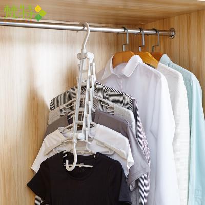 China Eco-friendly multifunctional wardrobe hangers storage artifact can store a variety of items hangers storage artifact for sale