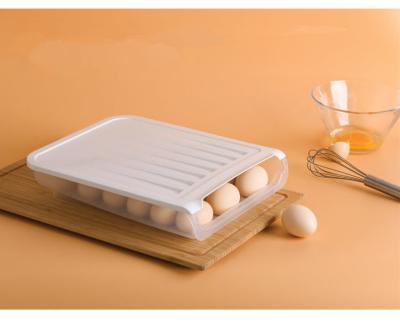 China Sustainable Refrigerator 18 Grid Long Term Storage Cube Egg Storage Box With Lid for sale