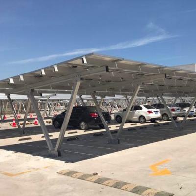 China Aluminum Al-6005-T5 PV Solar Panel Parking Lot Support Structure For Parking Lot Solar System for sale