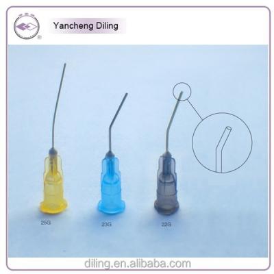 China Irrigation plastic dental needle, pre-bent needle, irrigation needle C4-2 for sale