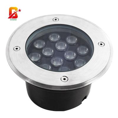 China interior & outdoor round underground light 6W 9W 12W 15W 18W 24W 36W RGB led underground lights floor led lamp IP67 outdoor ground for sale