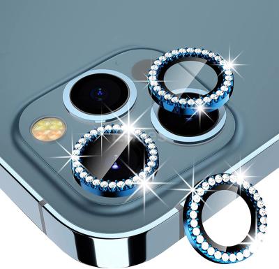 China Anti-scratch Metal Ring With Glass Camera Lens Protector For iPhone 13 12 Mini 11 12 13 Pro Max Full Coverage Camera Lens Case Glasses for sale