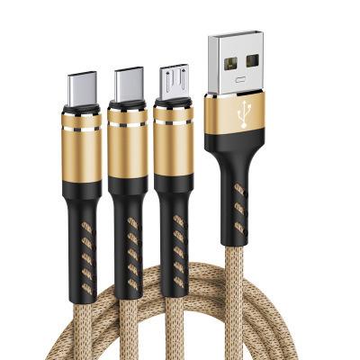 China Luxury Micro Type C 3A Fast Charger Led USB Charging Cable 30 Pecent Off 3 Fast Charging Magnetics In 1 Mobile Phone Laser Green Red for sale