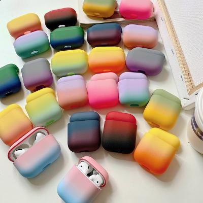 China Cute Candy Color Earphone Case Gradient Earphone Cases For Apple For AirPods Pro Candy Colorful Cover For Air Pods 2 1 PC Luxury 3 Pad Box for sale