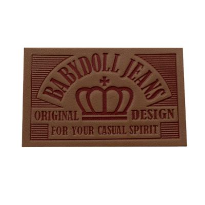 China Sustainable New And Hot Garment Labels For Clothes Suitcase Apparel Label Leather for sale