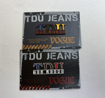 China Other High Quality Custom DFA Debossed TPU Logo Real Leather Labels Patches For Jeans for sale