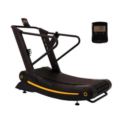 China Commercial Manual Fitness Running Equipment Self-Generating Machine Treadmill Without Motor Curved Treadmill for sale