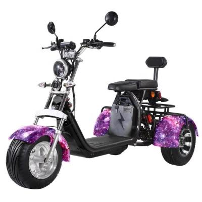 China US/EU Warehouse Three Wheels Big Tire Electric Scooter 1500w/2000w Electric Three Wheel Tricycle Unisex Adult Citycoco 3 Wheels for sale