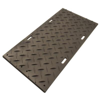 China Construction HDPE Road Mat Interlocking Heavy Duty Excavator Floor Mat Plastic Extruded HDPE 4x8 FT Ground Protective Mats for sale