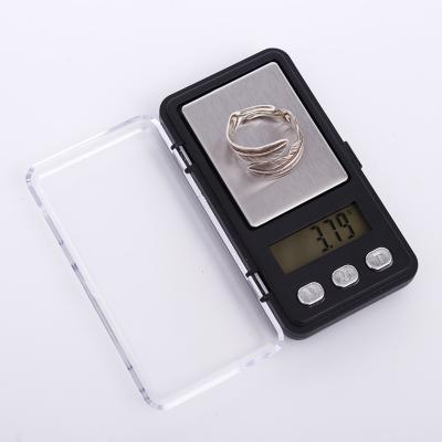 China WITH COVER Electronic Jewelry Scale Kitchen Weight Gram Scale Precision Milligram Scale Precision Electronic Pocket Scale for sale