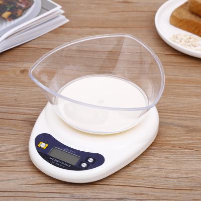 China With Digital Electronic Household Food Scale 1g Scale Tray 5kg Kitchen LCD Display Personal Weighing Scale for sale