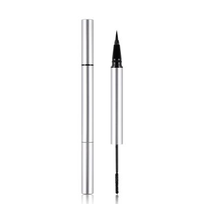 China Vegan Tip 2in1 Dual Moisturizer Smudge Proof Private Label Water Resistant Eyeliner Mascara For Eyes Makeup OEM ODM for sale