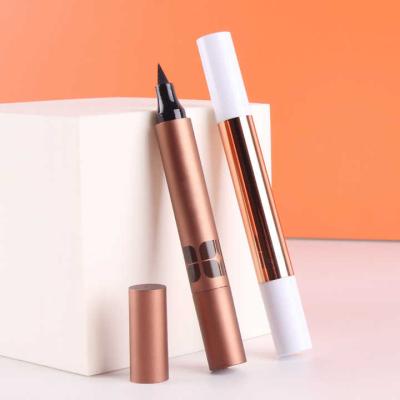 China Fashion Waterproof Magic Eyeliner Pencil Private Label Stamp 2in1 Black Eyeliner for sale