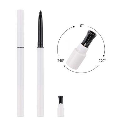 China Straight Waterproof Eyeliner Pen Easy To Color Long Waterproof Liquid Private Label Makeup Eyeliner for sale