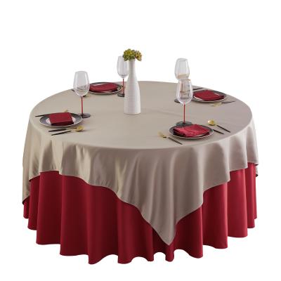 China Wholesale CLASSIC round restaurant banquet solid color tablecloth large wedding dining table hotel damask tablecloth for sale