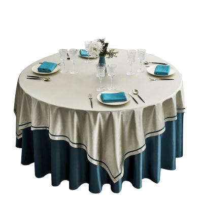 China CLASSIC custom made round table suit set bunk wedding tablecloth party round tablecloth decoration luxury damask tablecloth for sale