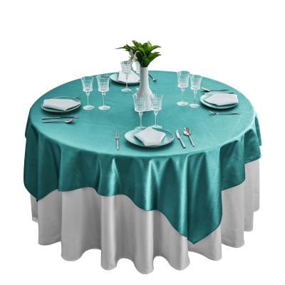 China Wholesale CLASSIC banquet restaurant dining table cloth hotel tablecloth wedding solid color large round damask tablecloth for sale