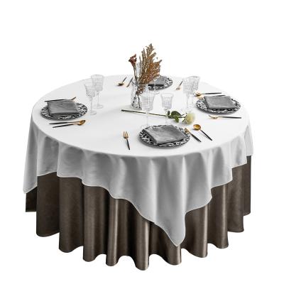 China CLASSIC wholesale cloth wholesale banquet dining table hotel tablecloth wedding solid color restaurant damask large round tablecloth for sale