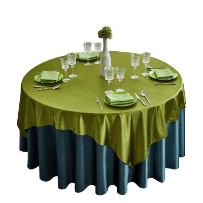 China CLASSIC Custom Damask Round Table Suit Set Layered Wedding Tablecloth Party Round Tablecloth Decoration Luxury Decoration for sale