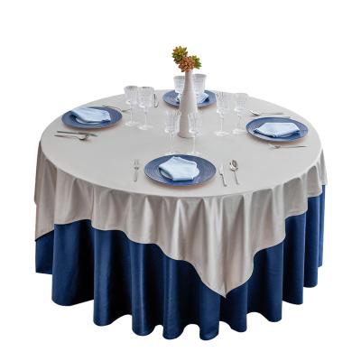 China CLASSIC Custom Damask Round Table Suit Set Layered Wedding Tablecloth Party Cloth Tablecloths Decoration Luxury Restaurant Table C for sale