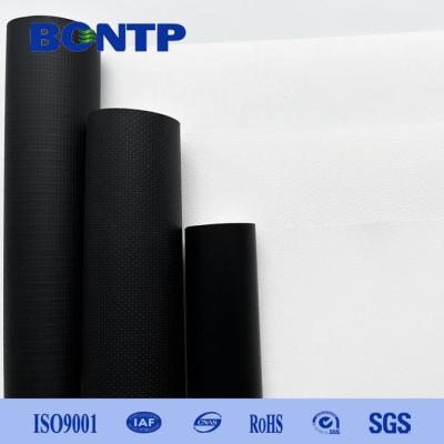 China Hot Sales Super Flat 5.1M White Black PVC Front Projection Screen Fabric for sale