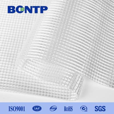 China Clear Plastic Vinyl Fabric PVC Transparent Tarpaulin Flame Retardant 1000d 0606 for sale