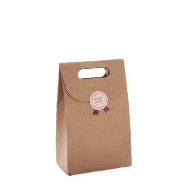 China Recyclable CMYK Printing Brown Kraft Paper Gift Packaging Shopping Carry Bags for sale