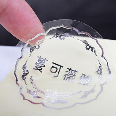 China Custom die-cut waterproof clear stickers from waterproof factory vinyl for sale