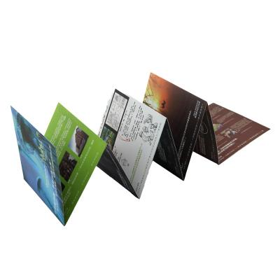 China paper & Custom glossy coated paper flyer new products a3/a4/a5 157gms cardboard, full color floding leaflet printing service for sale