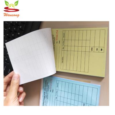 China paper & Novel Cardboard Products Numbered and Perforated Carbonless Paper Invoice Book Duplicate Printing , NCR Customized Receipt Book Paper 60gsm for sale