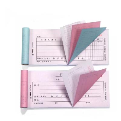 China paper & Custom A5 cardboard duplicate invoice triplicate printing, NCR paper receipte book invoice with serial number for sale