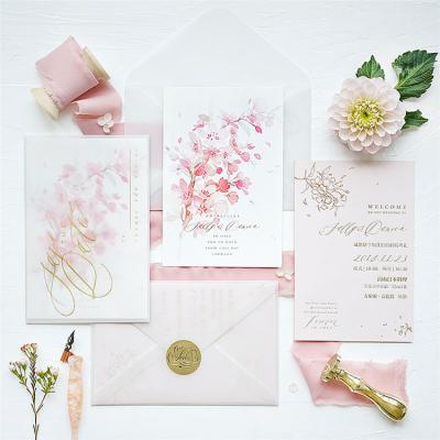 China paper & Cardboard Pulling Type with Logo Wedding Invitation Cards Custom Made for sale