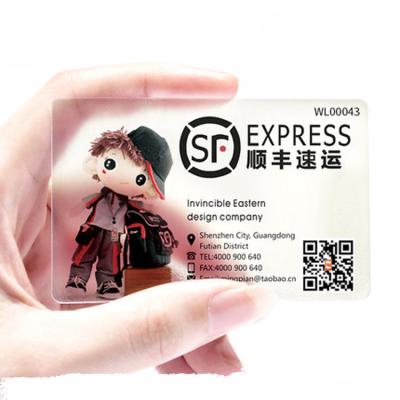 China Durable Luxury Custom Your Own Transparent Logo PVC Business Card Plastic for sale